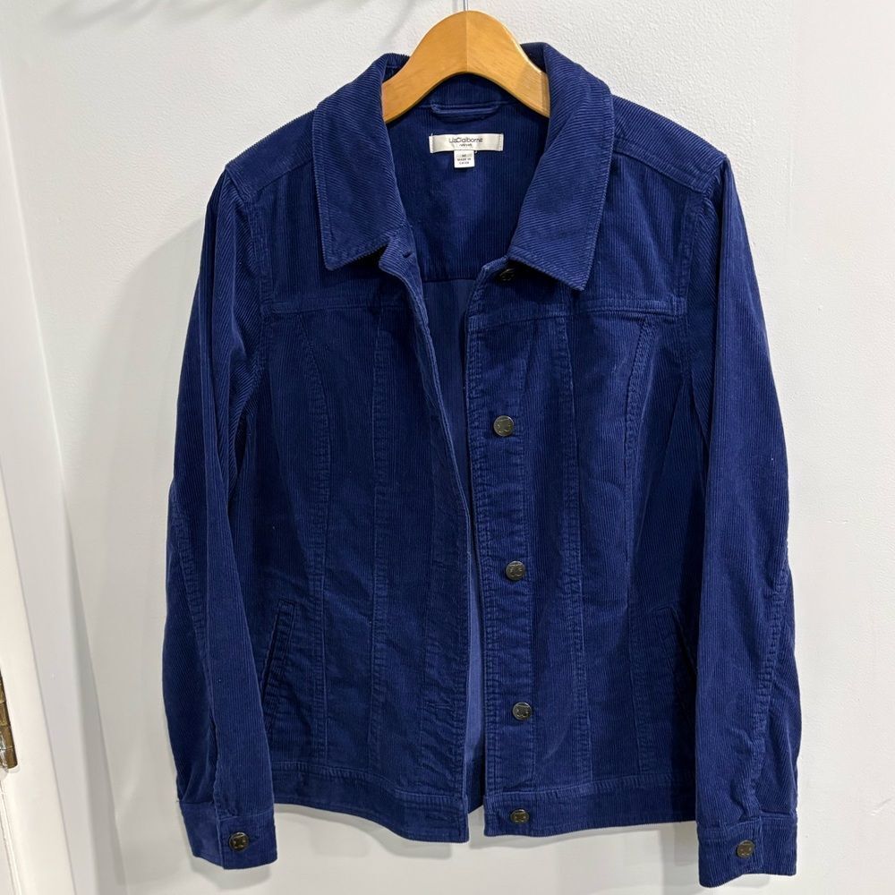 Liz Claiborne Cobalt Blue Corduroy Jacket